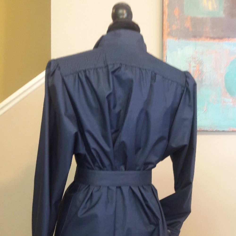 Vintage/ Worthington/ Blue/ Trench Coat - Picture 7 of 8